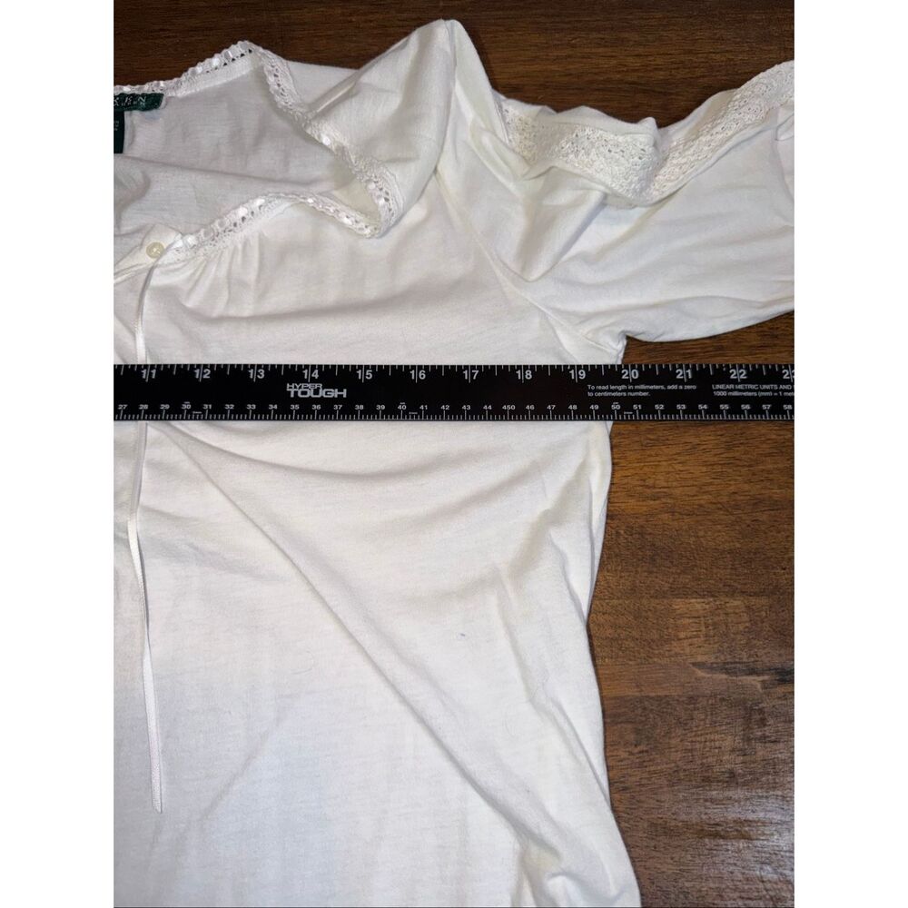 Lauren Ralph Lauren Cotton Crochet Sleepwear - Picture 4 of 6